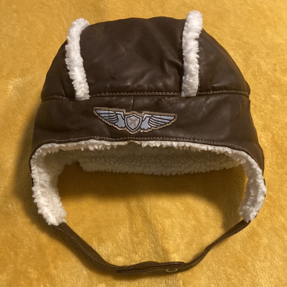 Boys aviator Sherpa lined hat size L [2T-4T]